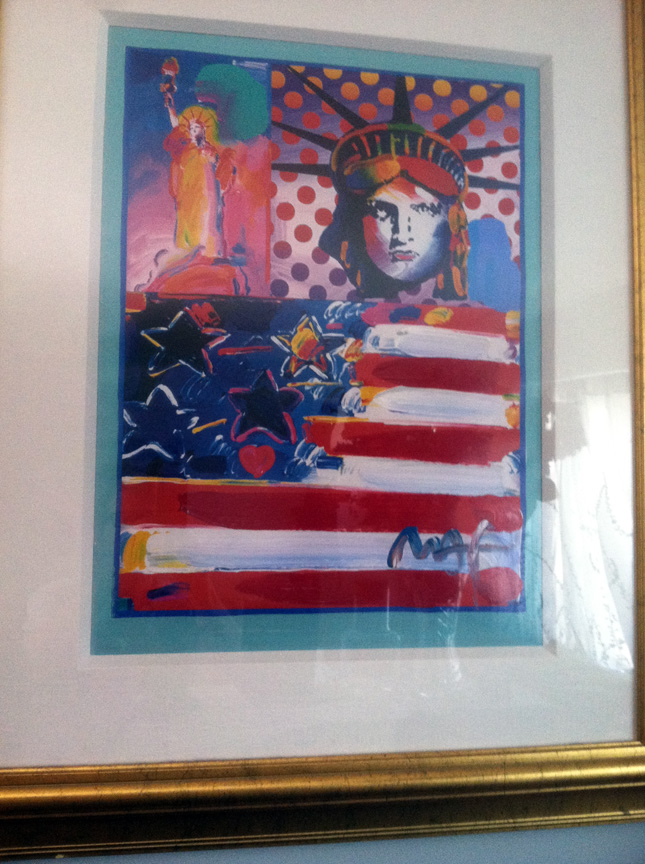 Peter Max - God Bless America II - Original Mixed Media / Acrylic / Color Lithography