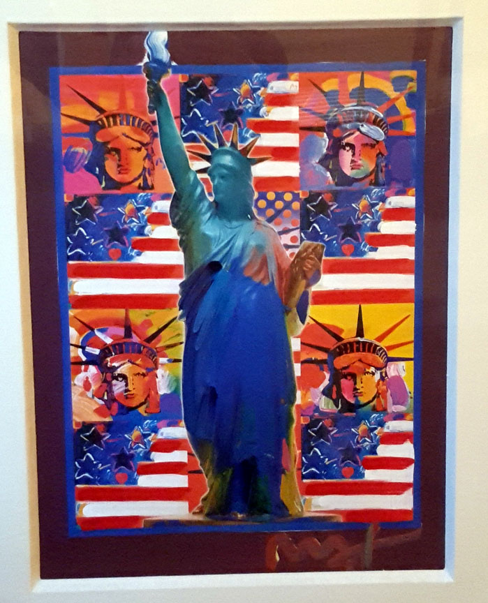 Peter Max - God Bless America - 5 Liberties - Limited Edition Mixed Media