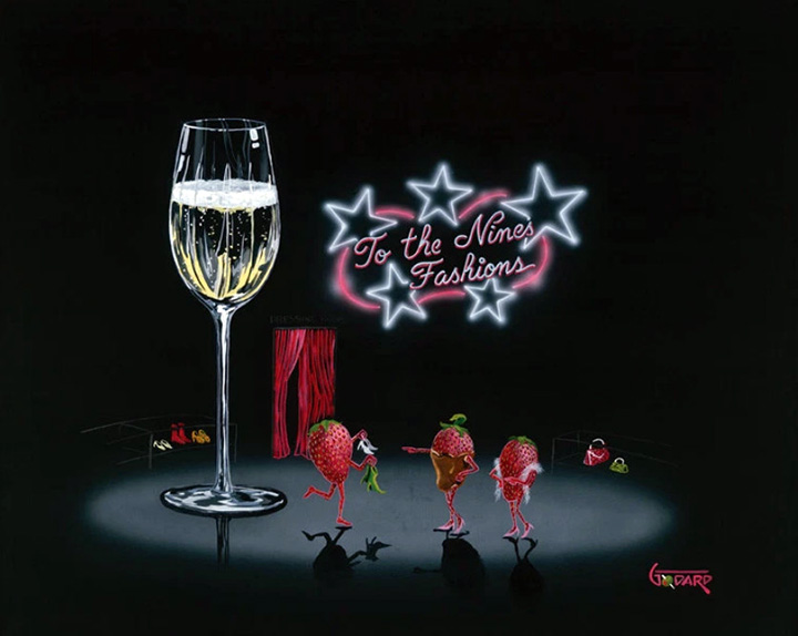 Michael Godard - Champagne Shopper - Limited Edition Giclee on Canvas