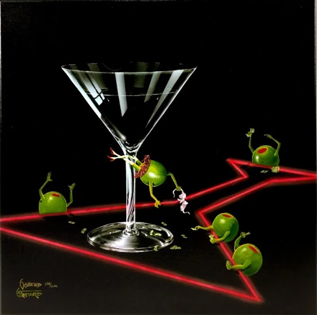 Michael Godard - Dirty Martini III - Limited Edition Giclee on Canvas