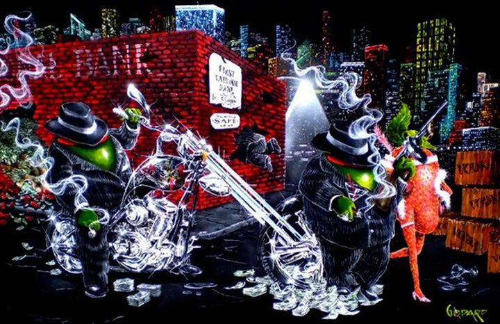 Michael Godard - Gangster Chopper - Limited Edition Giclee on Canvas