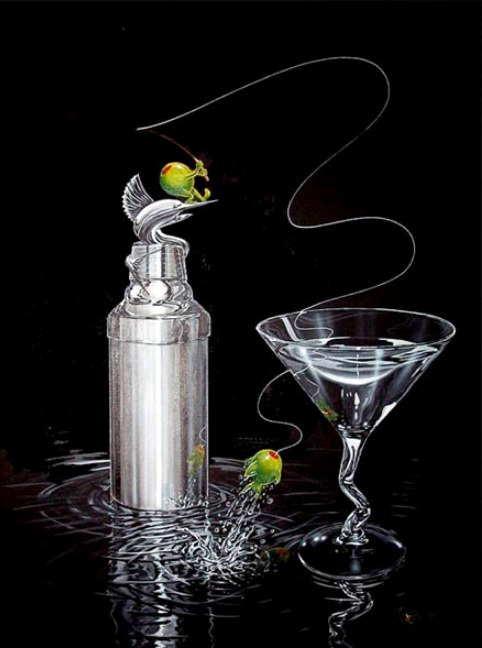 Michael Godard - Marlin Martini - Limited Edition Giclee on Canvas