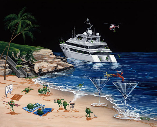 Michael Godard - Martini Cove - Limited Edition Giclee on Canvas