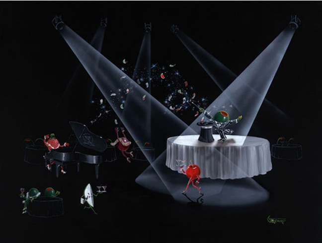 Michael Godard - Magic Mayhem and Martini - Limited Edition Giclee on Canvas