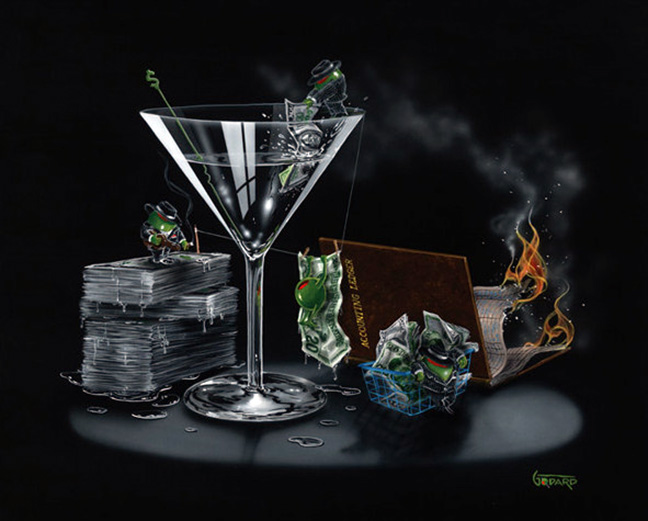 Michael Godard - Money Laundering - Limited Edition Giclee on Canvas