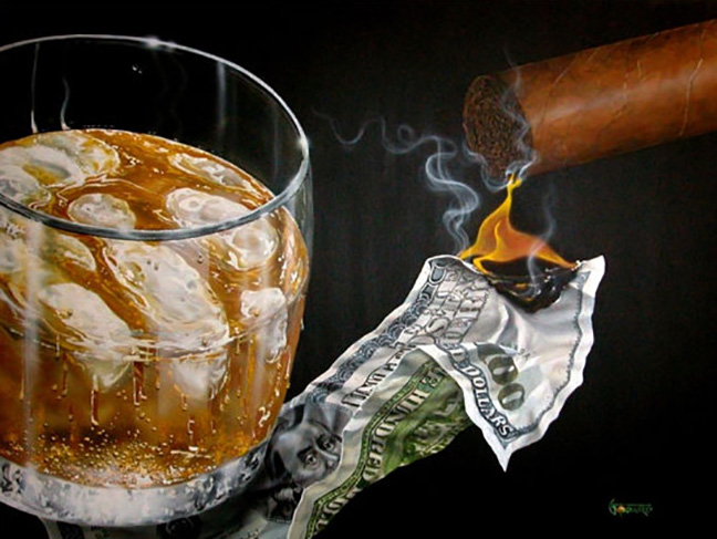 Michael Godard - Money to Burn - Limited Edition Giclee on Canvas