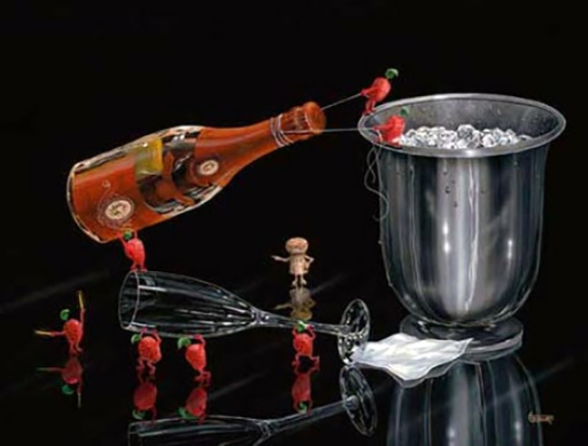 Michael Godard - Prepare the Perfect Pour - Limited Edition Giclee on Canvas