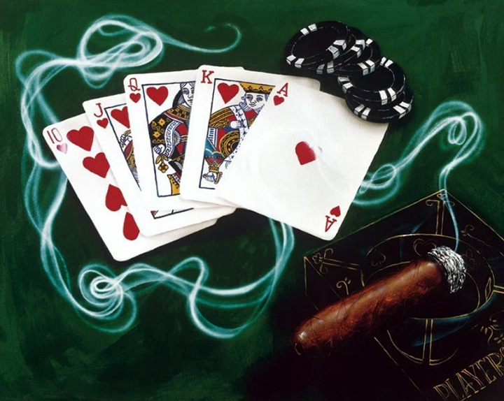 Michael Godard - Royal Flush - Limited Edition Giclee on Canvas