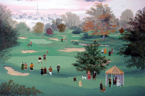 Michel Delacroix - Golf a Saint-Cloud - Limited Edition Serigraph