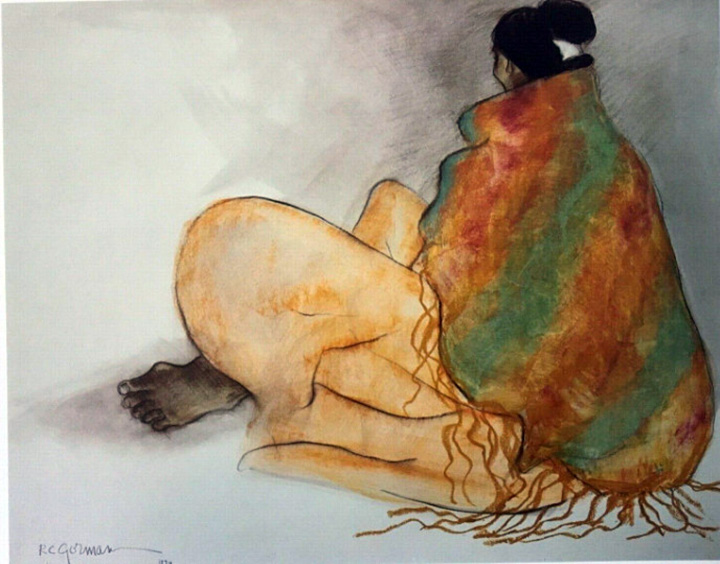 RC Gorman - Angelina's Shawl - Limited Edition Lithograph