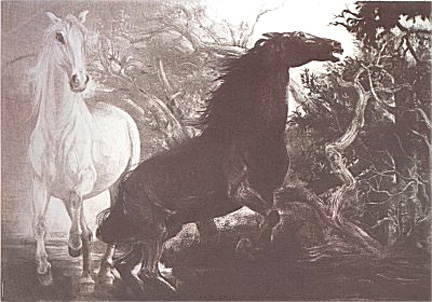 GH Rothe - Grace and the Stallion - Limited Edition Mezzotint