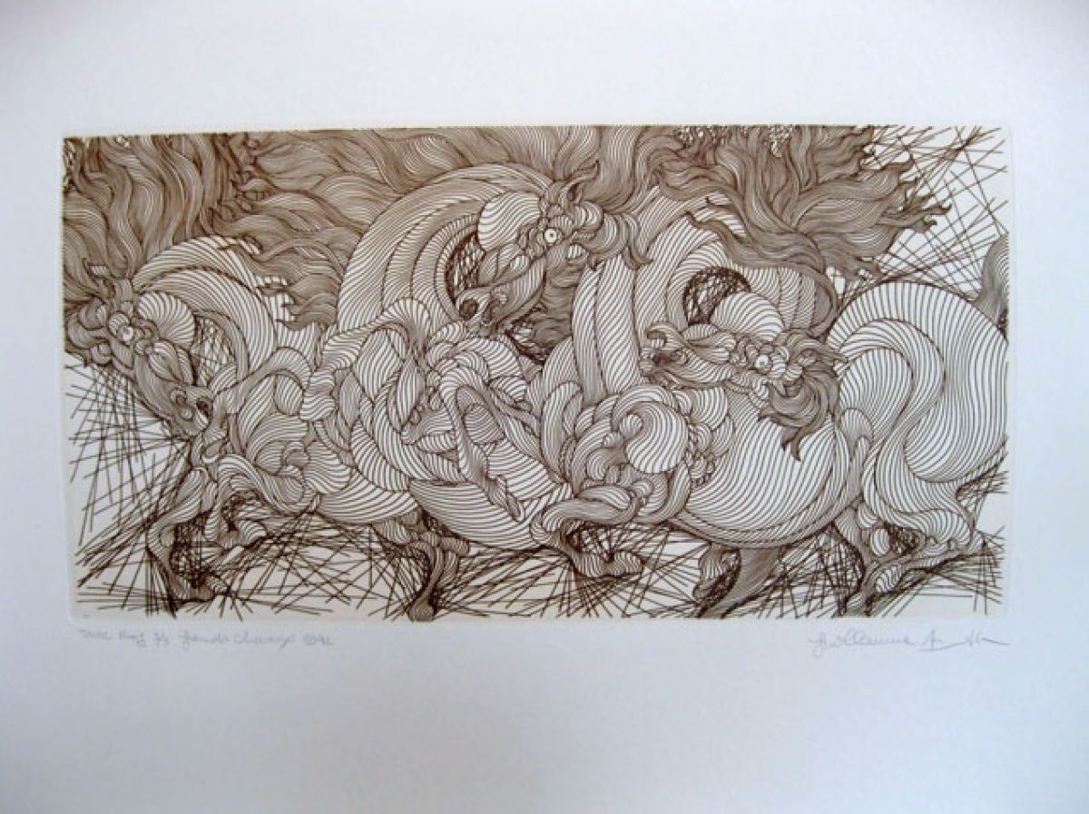 Guillaume Azoulay - Grand Chevaux - Limited Edition Etching