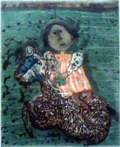 Graciela Rodo Boulanger - Green Apple - Limited Edition Etching