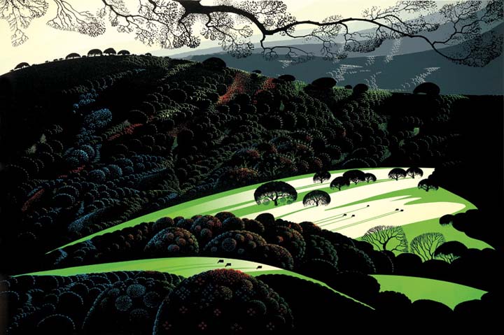 Eyvind Earle - Green Valley - Limited Edition Serigraph