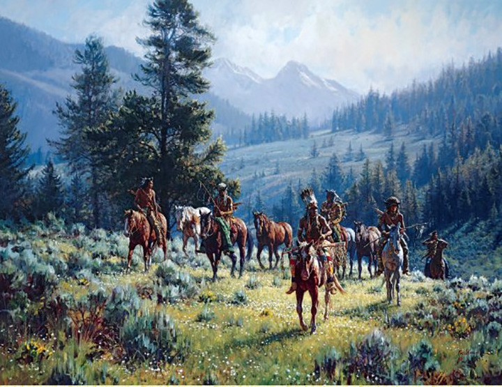 Martin Grelle - Monarchs of the North Lords of the High Country - Limited Edition Giclee on Canvas