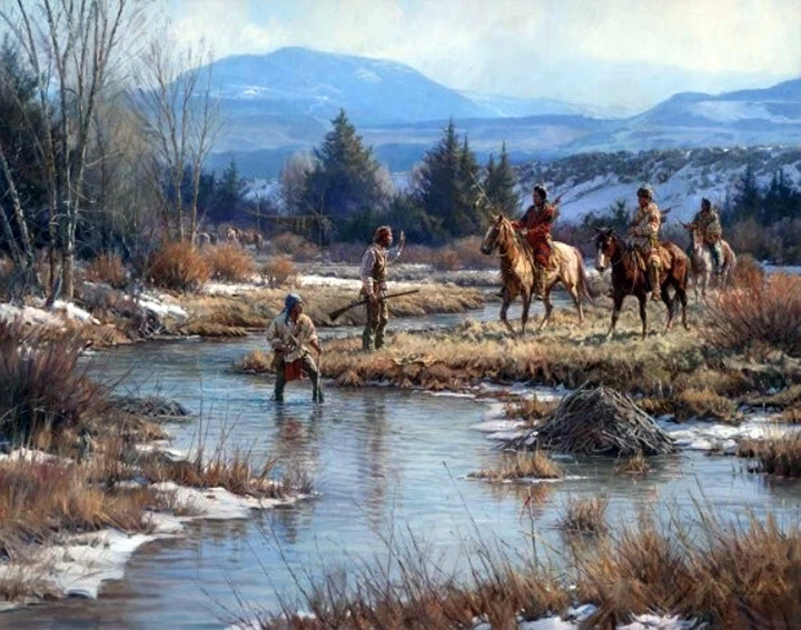 Martin Grelle - Trappers of Wind River Men of the Mountain - Limited Edition Giclee