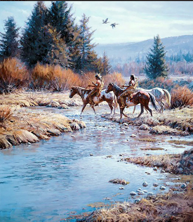 Martin Grelle - Two Coups Crow Warrior and Leader - Limited Edition Fine Art on Canvas