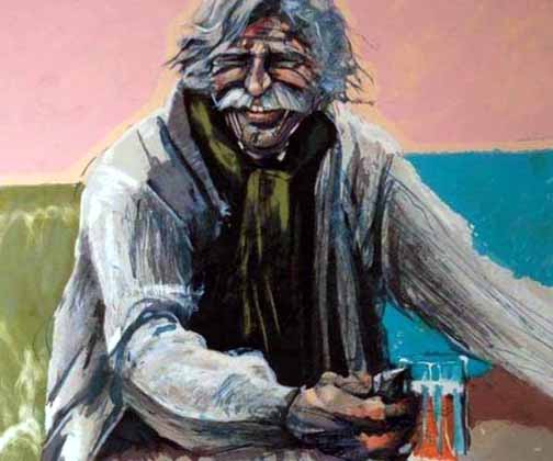 Aldo Luongo - Grey Sweater - Limited Edition Lithograph