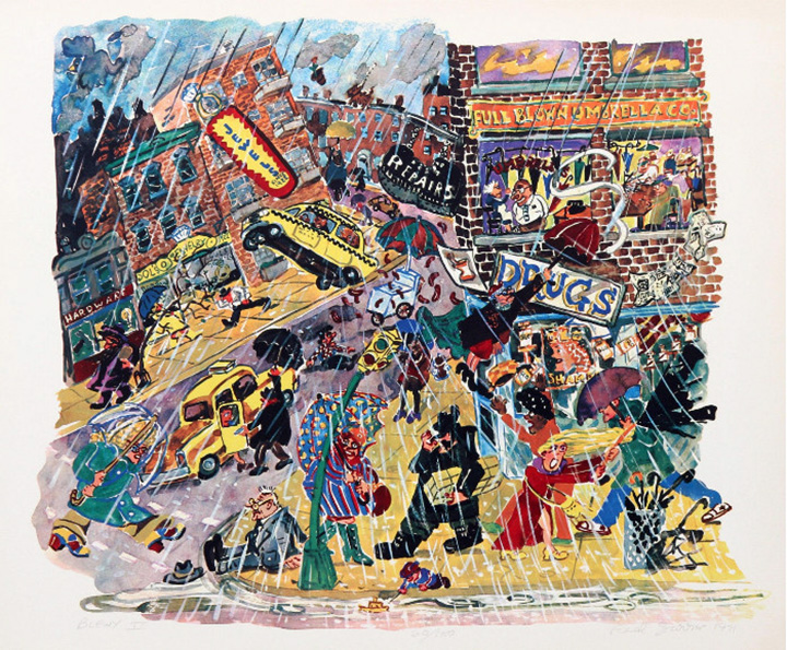 Red Grooms - Blewy II - Limited Edition Lithograph