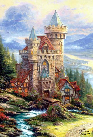 Thomas Kinkade - Guardian Castle - Limited Edition Offset Lithograph