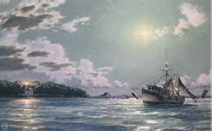 John Stobart - Haig Point A View of the Historic Lighthouse from the direction of Harbourtown - Limited Edition Lithograph