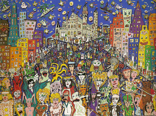 James Rizzi - Halloween In the USA - 3-D Limited Edition Serigraph