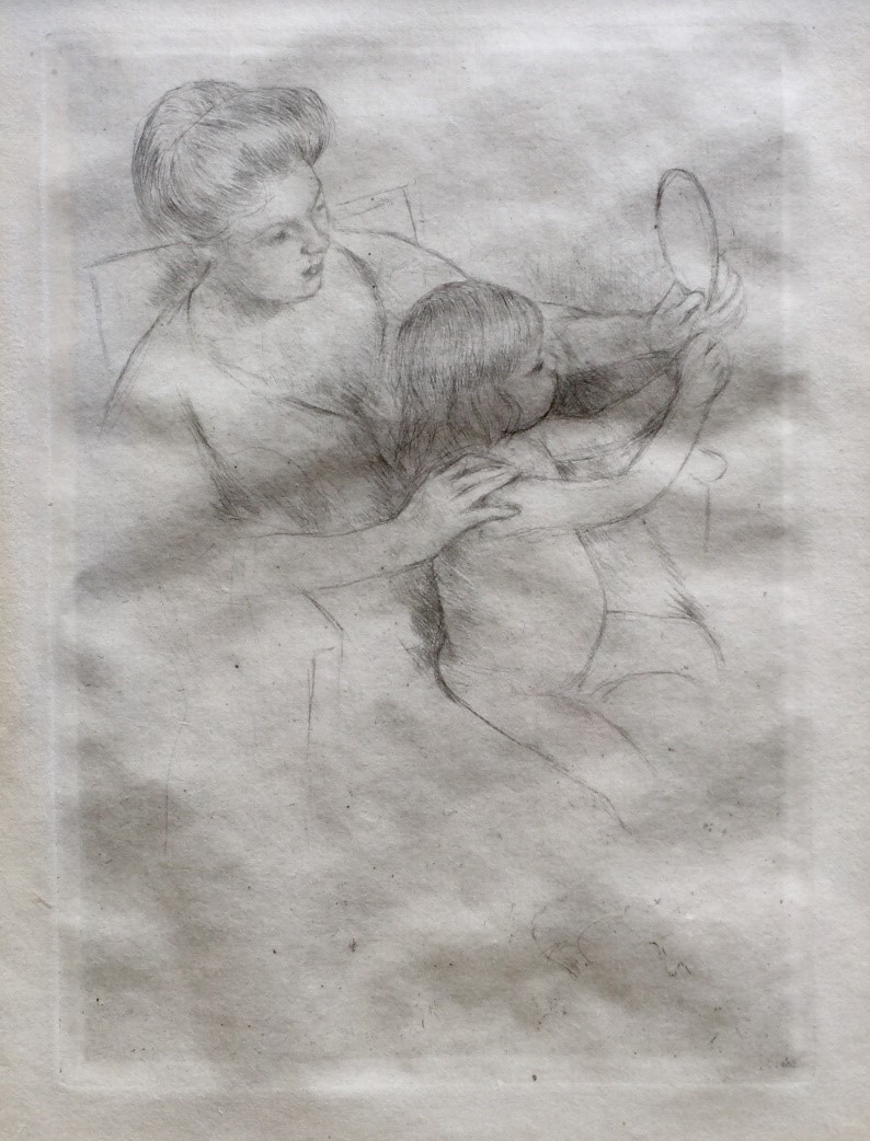Mary Cassatt - Hand Mirror II - Limited Edition Drypoint / Etching 