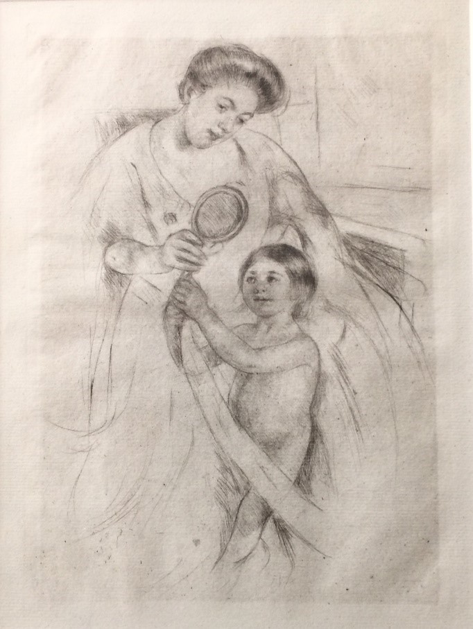 Mary Cassatt - Hand Mirror III - Limited Edition Drypoint / Etching 