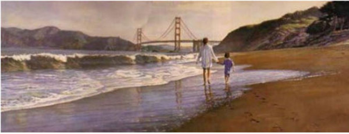 Steve Hanks - Morning at Baker’s Beach - Limited Edition Lithograph