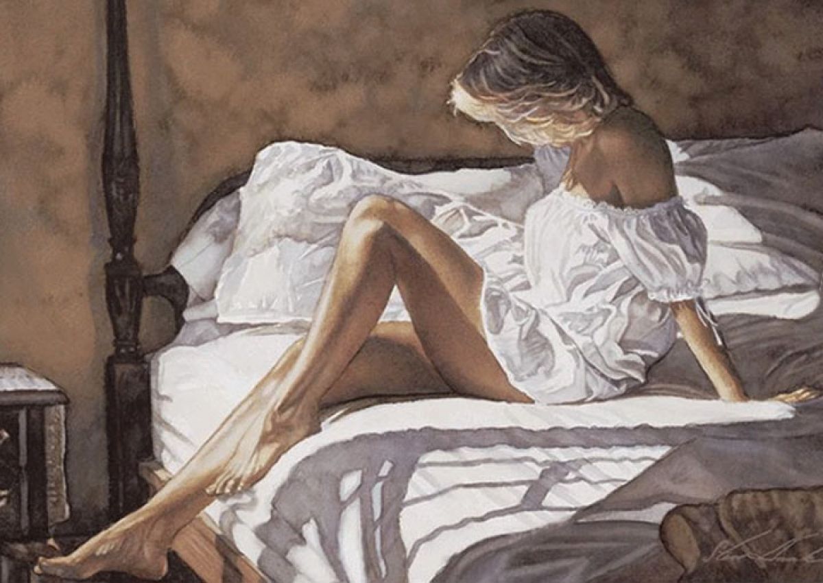 Steve Hanks - Sheet's of White - Limited Edition Lithograph