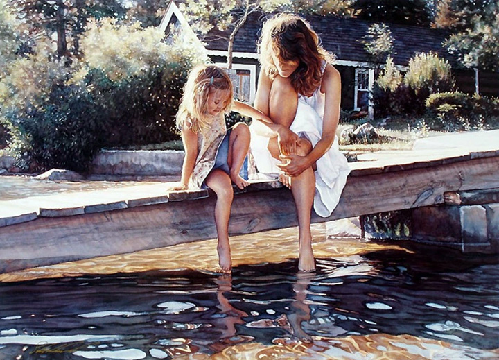 Steve Hanks - Touching the Surface - Limited Edition Lithograph