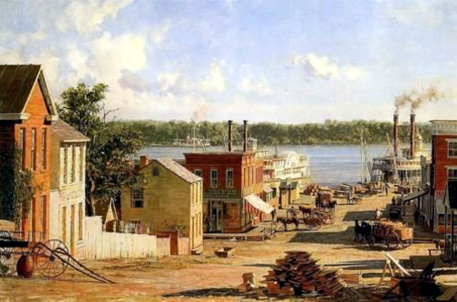 John Stobart - Hannibal A View From Mark Twains Boyhood Home In 1841 - Limited Edition Lithograph