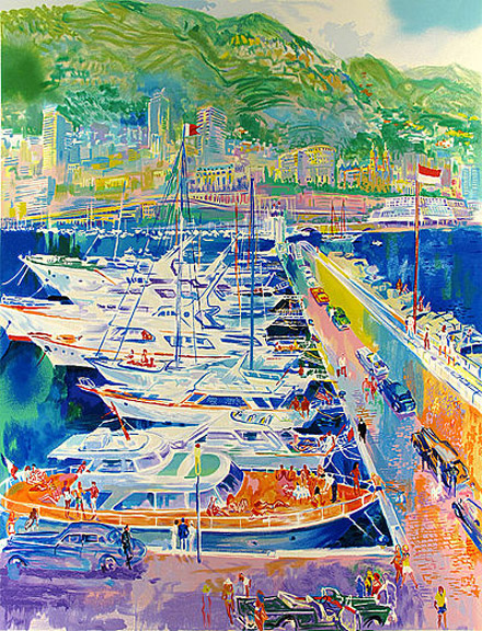 Leroy Neiman - Harbor At Monaco - Limited Edition Serigraph