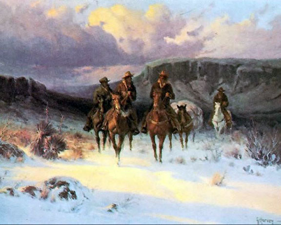 G Harvey - Carefree Cowhands - Limited Edition Lithograph