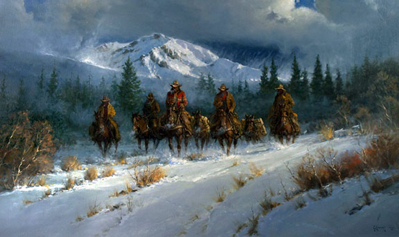 G Harvey - Good Wage Wrangler - Limited Edition Lithograph on Canvas