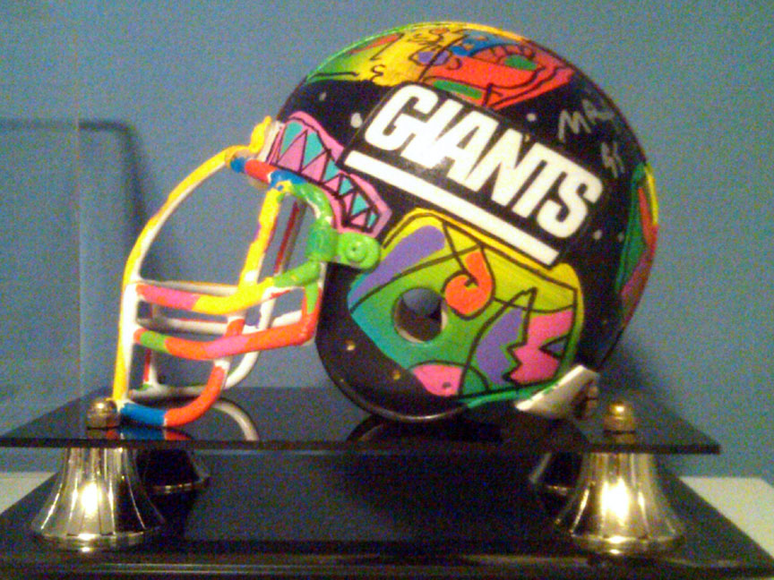 Peter Max - Helmet - NY Giants - Original Painting - Acrylic on Helmet