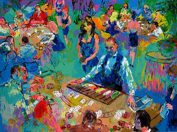 Leroy Neiman - High Stakes Blackjack - Vegas - Limited Edition Serigraph