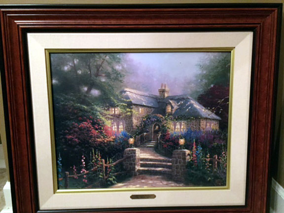 Thomas Kinkade - Hollyhock House Flower Cottages of Carmel II - Limited Edition Offset Lithograph on Canvas