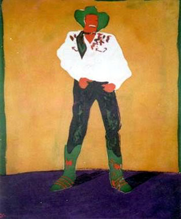 Fritz Scholder - Hollywood Cowboy in Roma - Limited Edition Aquatint Etching