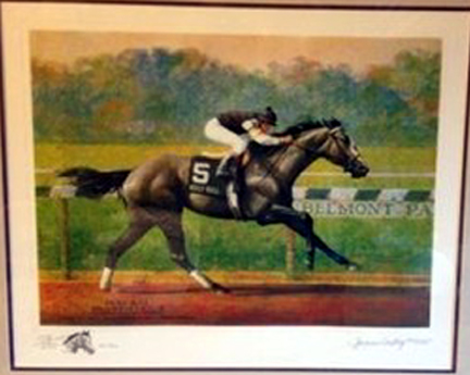 Jenness Cortez - 1994 Horse of the Year - Holy Bull - Limited Edition Etching