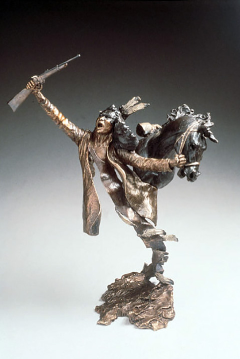 Mark Hopkins - Good Trade Exchange on the Plains - Limited Edition Bronze Sculpture