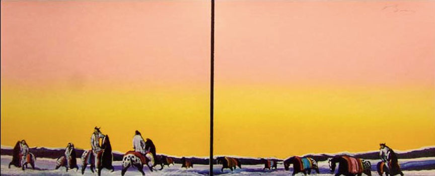 Earl Biss - Horse Thieves at Dawn - Limited Edition Serigraph