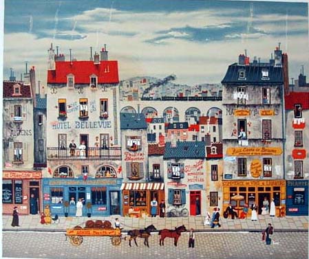 Michel Delacroix - Hotel Bellevue - Limited Edition Lithograph