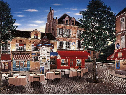 Liudmila Kondakova - Hotel De La Seine - Limited Edition Serigraph on Canvas