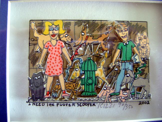 James Rizzi - I Need A Pooper Scopper - 3-D Limited Edition Serigraph