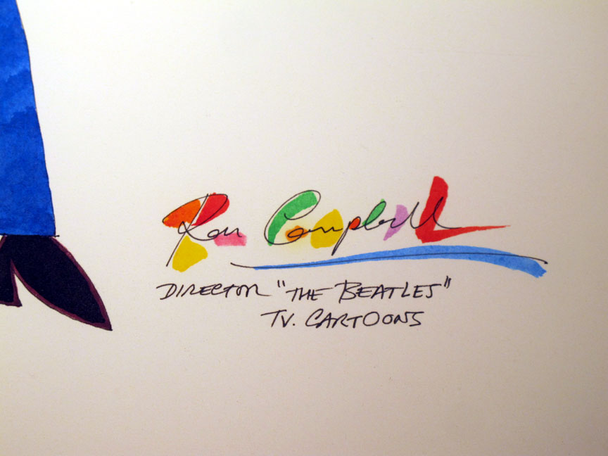 Herndon Fine Art offers authenticated Ron Campbell fine art, including rare hand-signed original cartoon paintings, Beatles Yellow Submarine cels, and pop culture masterworks.