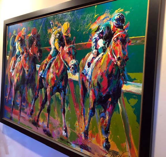 Malcolm Farley - Horse Racing - Original Painting - Acrylic on Canvas