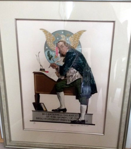 Norman Rockwell - Ben Franklin - Independence Day - Limited Edition Lithograph