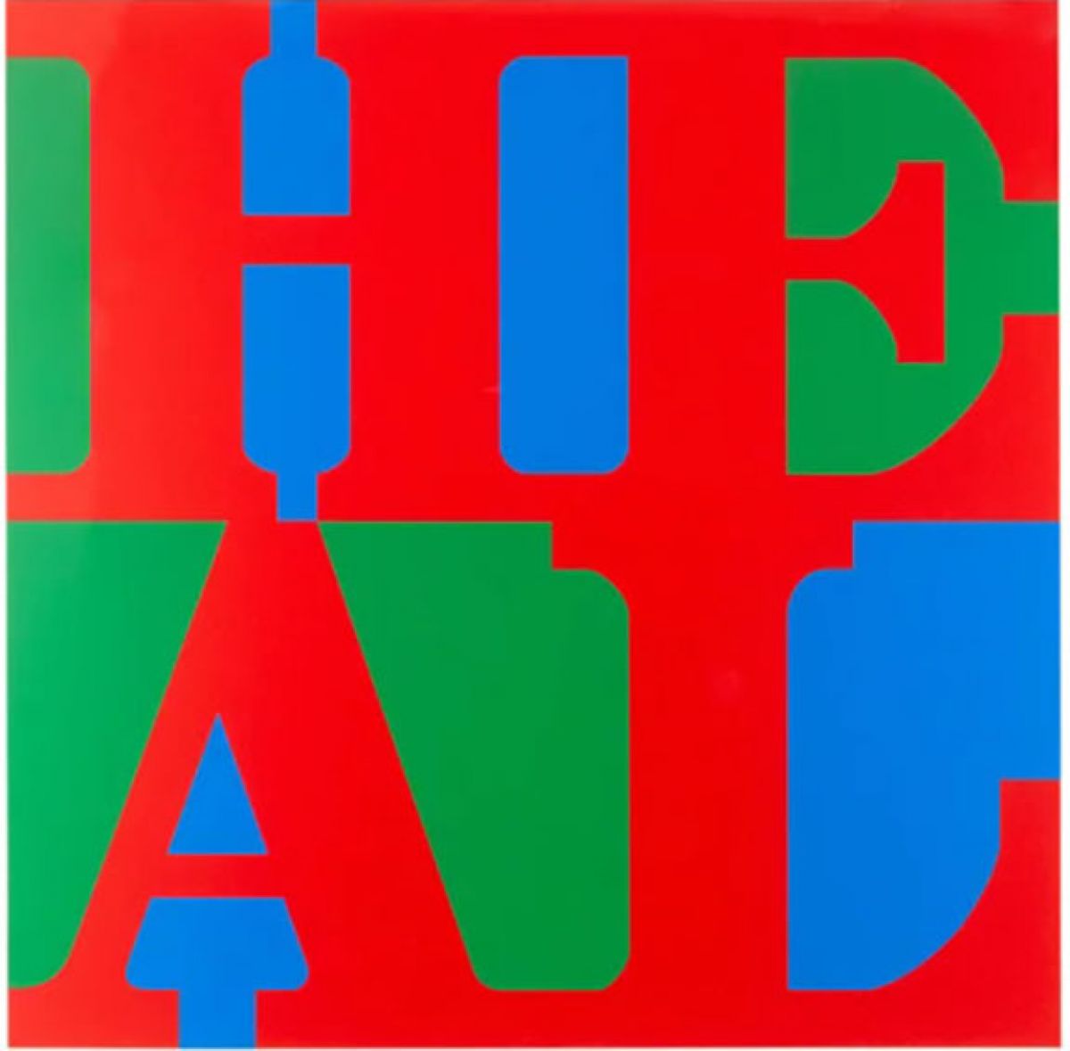Robert Indiana - Heal 2015 (Variation Red, Green, Blue) - Limited Edition Serigraph