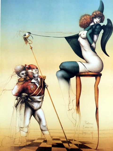 Michael Parkes - Inspector General - Limited Edition Stone Lithograph